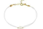 14ct Pearl Cord Gold Bracelet