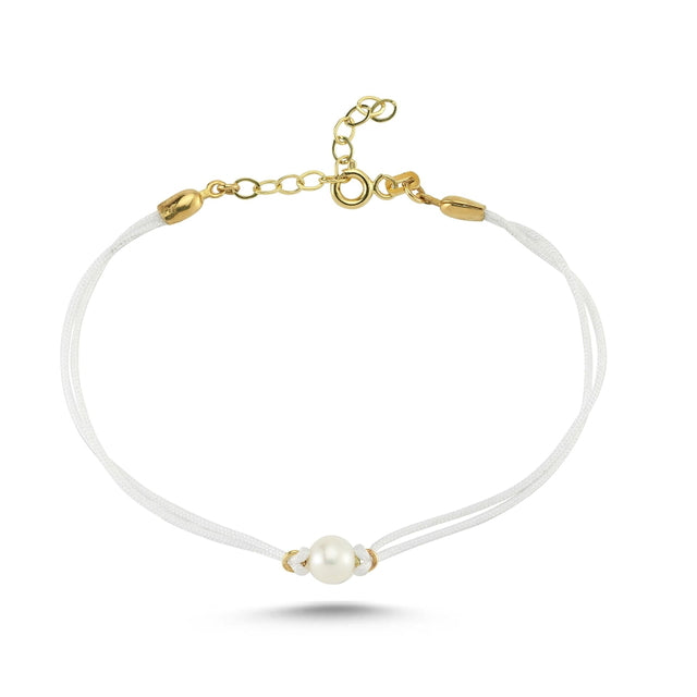 14ct Pearl Cord Gold Bracelet