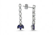 1.08 Karat Sapphire Diamond Earrings