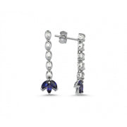 1.08 Karat Sapphire Diamond Earrings