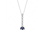 0.54 Karat Sapphire Diamond Necklace
