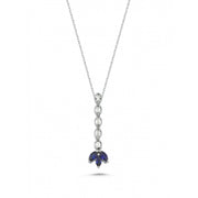 0.54 Karat Sapphire Diamond Necklace