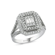 0.34 Karat Baguette Stone Set Diamond Ring