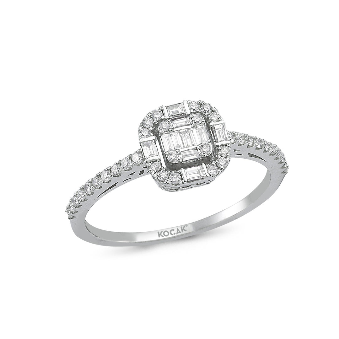 0.38 Karat Baguette Stone Set Diamond Ring