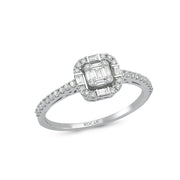 0.38 Karat Baguette Stone Set Diamond Ring