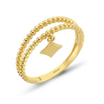 Load image into Gallery viewer, 14ct Drop Hoop Ring