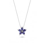 Load image into Gallery viewer, 3.53 Karat Camellia Tanzanit Diamond Necklace
