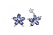 7.06 Karat Tanzanit Diamond Earrings