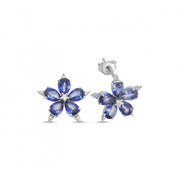 7.06 Karat Tanzanit Diamond Earrings