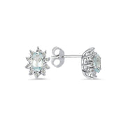 0.76 Karat Akuamarin Diamond Earrings