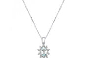 0.46 Karat Akuamarin Diamond Necklace