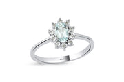 0.46 Karat Akuamarin Diamond Ring