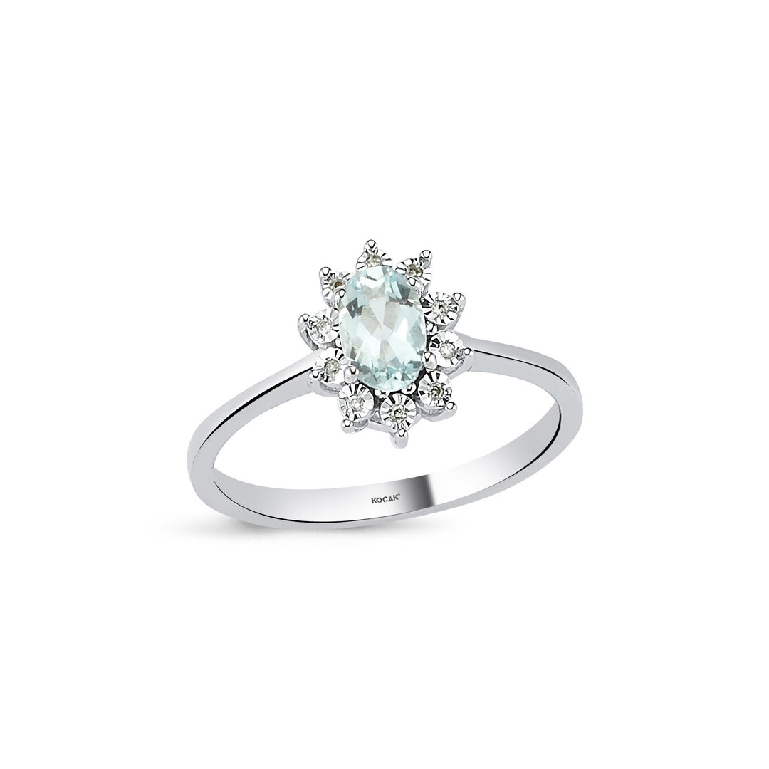 0.46 Karat Akuamarin Diamond Ring