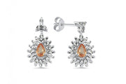 0.98 Karat Sapphire Diamond Earrings