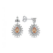 0.98 Karat Sapphire Diamond Earrings