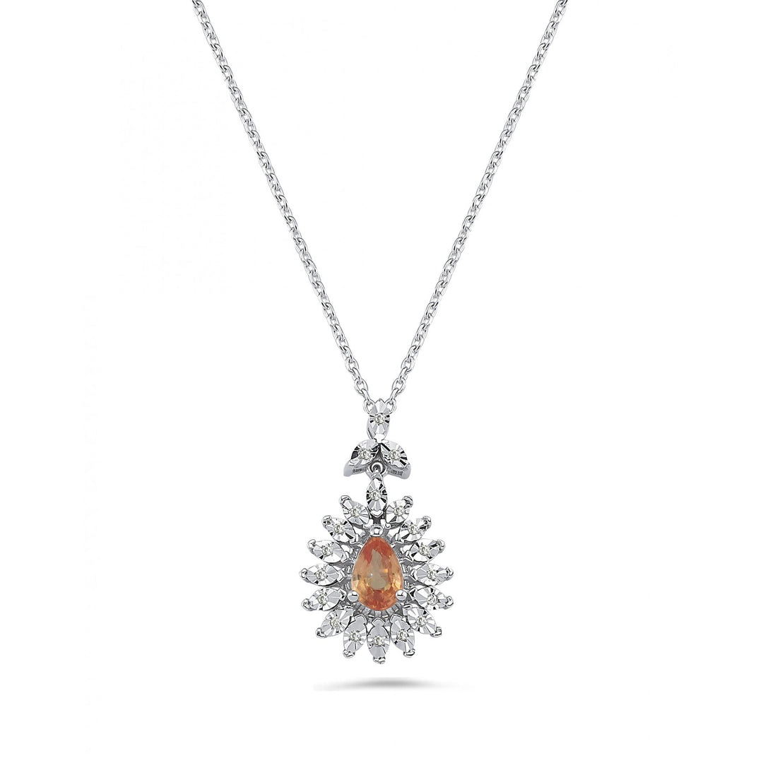 0.50 Karat Sapphire Diamond Necklace