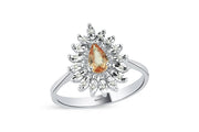 0.49 Karat Sapphire Diamond Ring