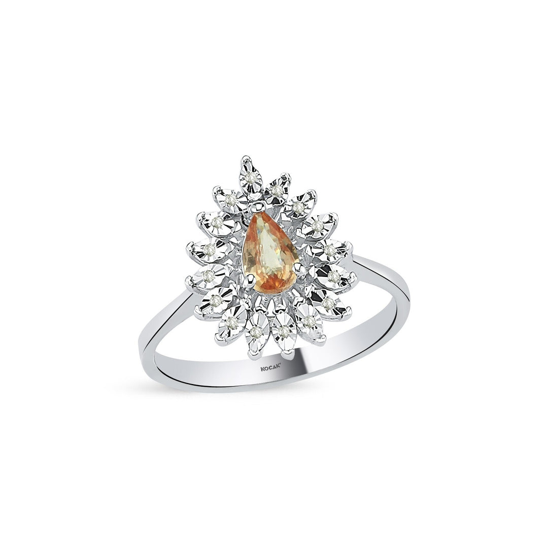 0.49 Karat Sapphire Diamond Ring
