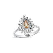 0.49 Karat Sapphire Diamond Ring