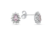 0.48 Karat Sapphire Diamond Earrings