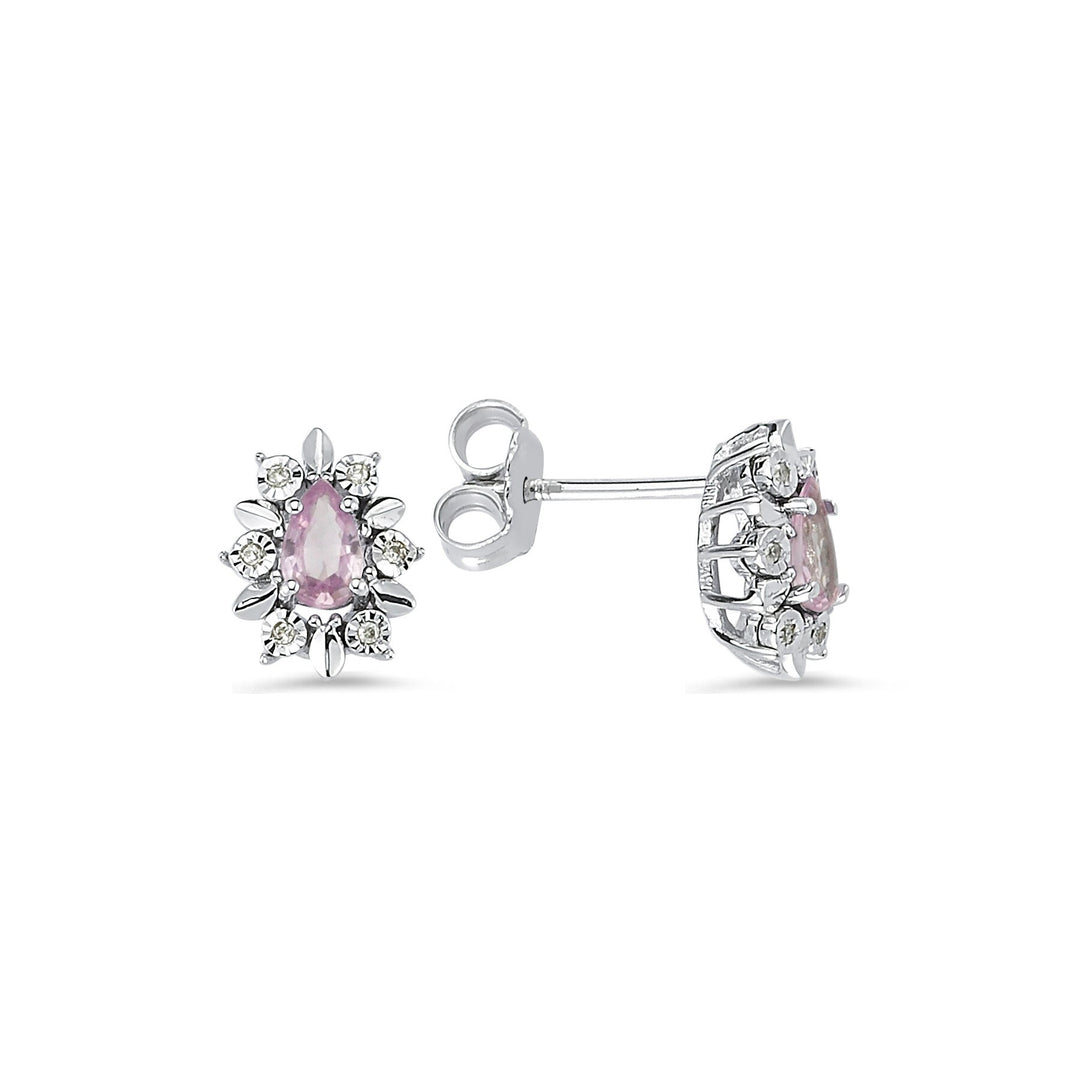 0.48 Karat Sapphire Diamond Earrings