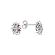0.48 Karat Sapphire Diamond Earrings