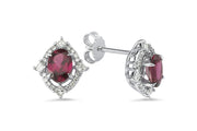 2.27 Karat Rhodolite Diamond Earrings