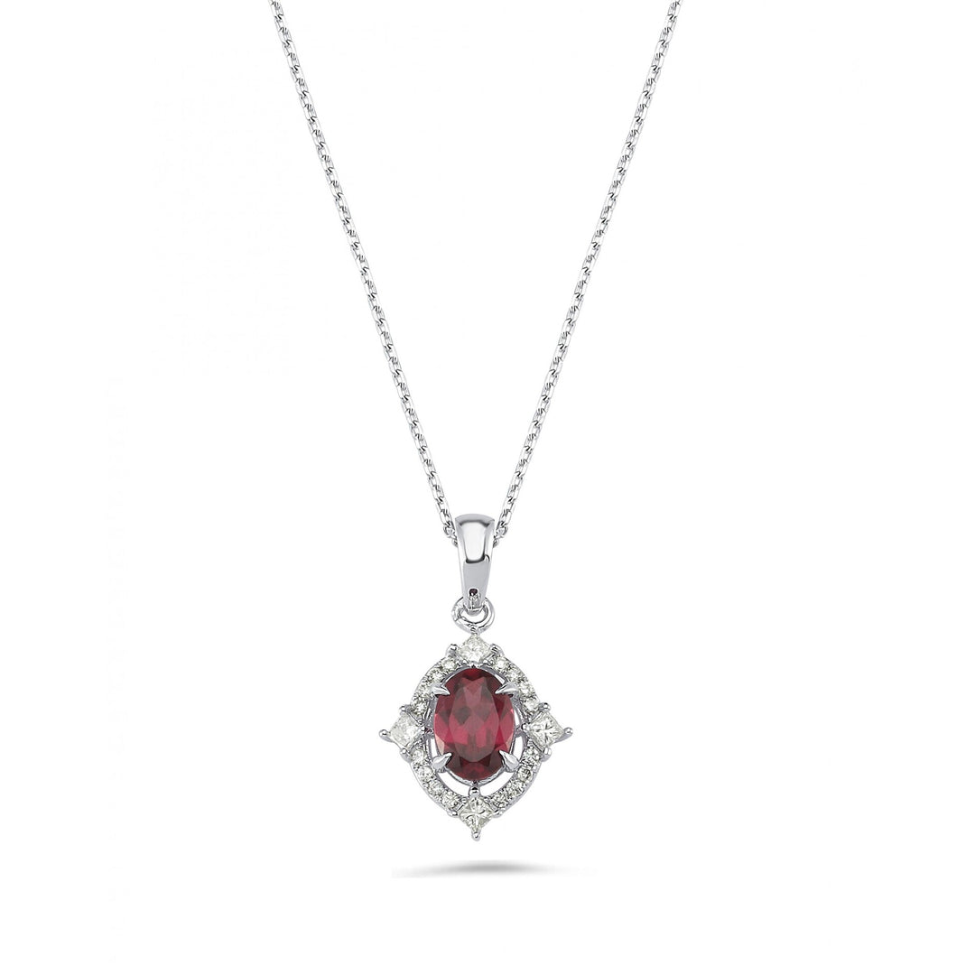 1.19 Karat Rhodolighte Diamond Necklace
