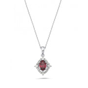 1.19 Karat Rhodolighte Diamond Necklace