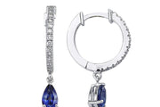 0.78 Karat Sapphire Diamond Earrings