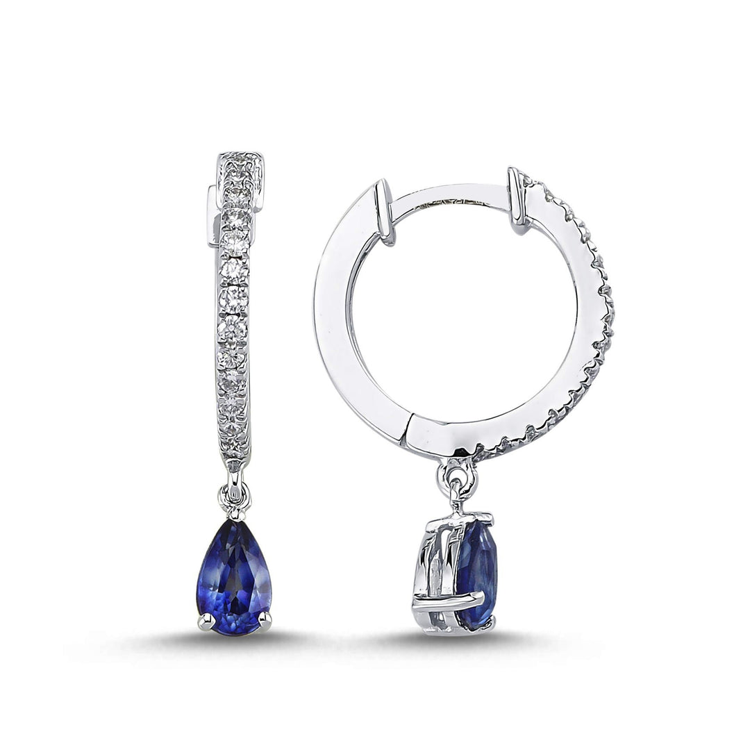0.78 Karat Sapphire Diamond Earrings