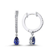 0.78 Karat Sapphire Diamond Earrings