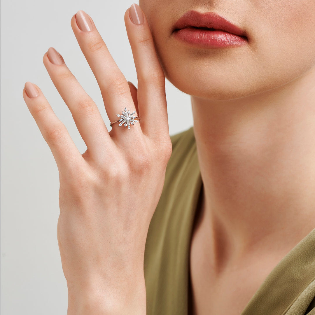 0.58 Karat Baguette Stone Set Diamond Ring