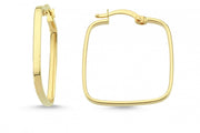14ct Square Gold Earrings