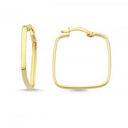 14ct Square Gold Earrings