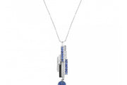 4.03 Karat Tanzanit Diamond Necklace