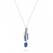 4.03 Karat Tanzanit Diamond Necklace