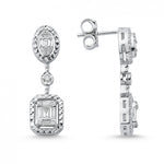 Load image into Gallery viewer, 0.45 Karat Baguette Stone Set Diamond Earrings