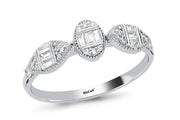 0.26 Karat Baguette Stone Set Diamond Ring