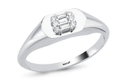 0.14 Karat Baguette Stone Set Diamond Ring