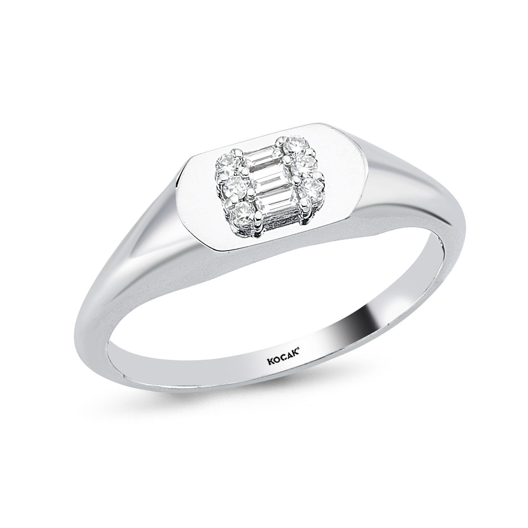 0.14 Karat Baguette Stone Set Diamond Ring