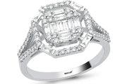0.61 Karat Baguette Stone Set Diamond Ring