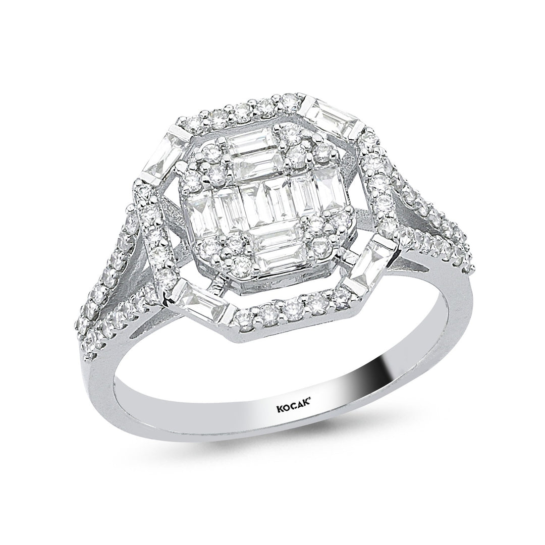 0.61 Karat Baguette Stone Set Diamond Ring