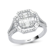 0.61 Karat Baguette Stone Set Diamond Ring