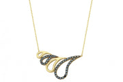 14ct Siyah Stone Set Gold Necklace