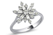 0.58 Karat Baguette Stone Set Diamond Ring