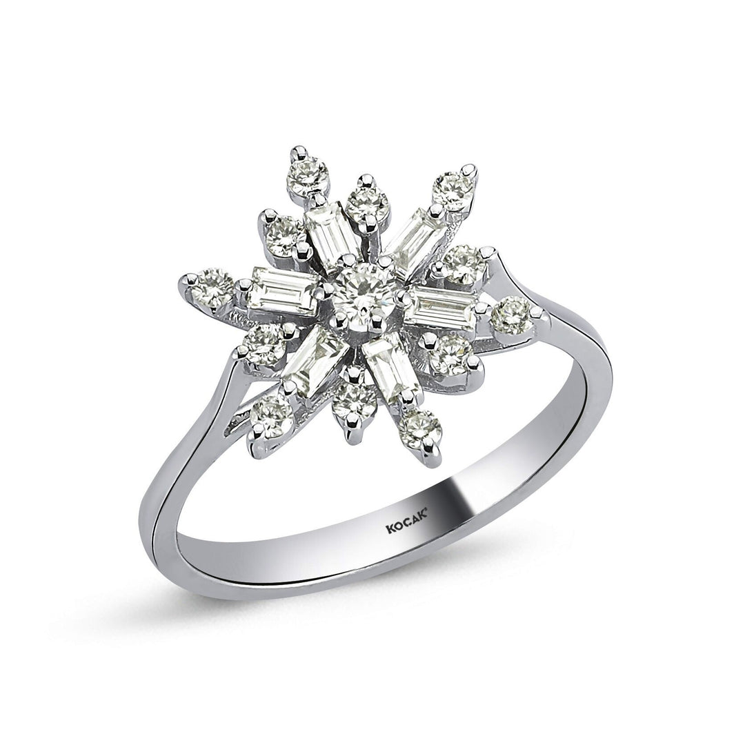 0.58 Karat Baguette Stone Set Diamond Ring