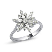 0.58 Karat Baguette Stone Set Diamond Ring
