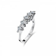 0.21 Karat GH SI Diamond Baguette Five Stone Ring