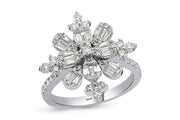0.99 Karat Baguette Stone Set Diamond Ring